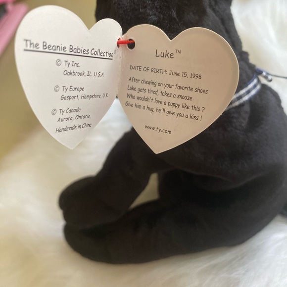 TY original Luke the black lab beanie baby - Picture 10 of 11